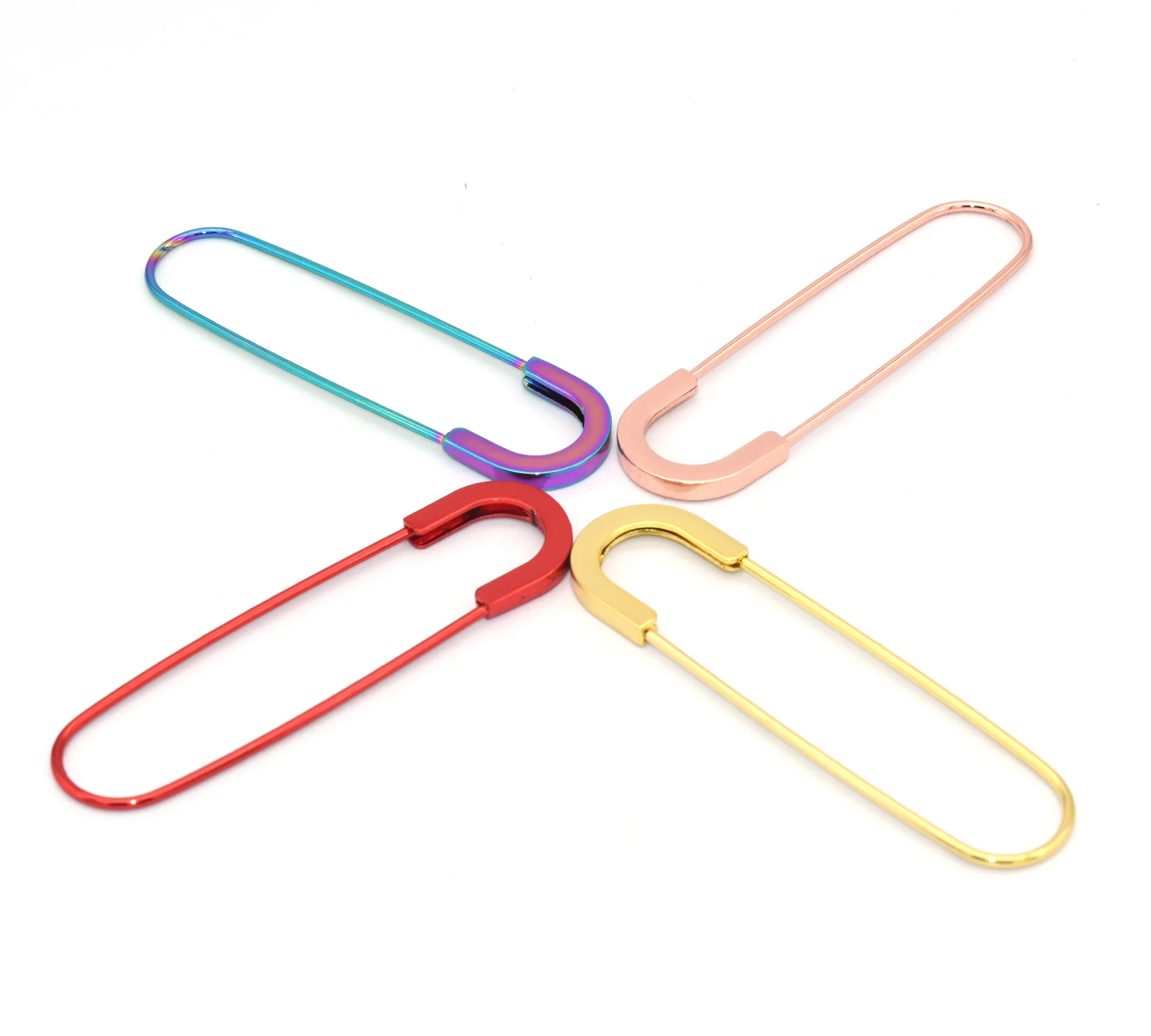 Grands épingles de sûreté multicolores en métal, 80mm, bijoux de sécurité, broche, couvertures, jupes, marqueurs de points, épingle de sûreté, fournitures de couture