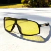 lunettes de soleil de sport surdimensionnées élégantes, monture blanche, miroir bleu vert, protection uv400 pour hommes et femmes, course en plein air, cyclisme, golf