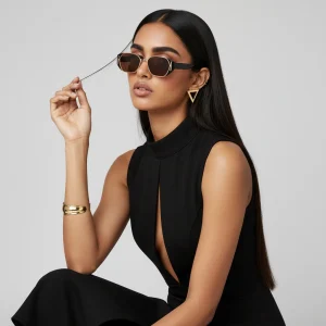 Lunettes de soleil ultra durables pour femmes avec une monture métallique flexible et des branches souples et non pincantes. Design élégant et distinctif.