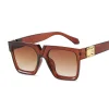 lunettes de soleil de mode femme marque concepteur luxe lentille lunettes de soleil pour femme carré surdimensionné nuances dame