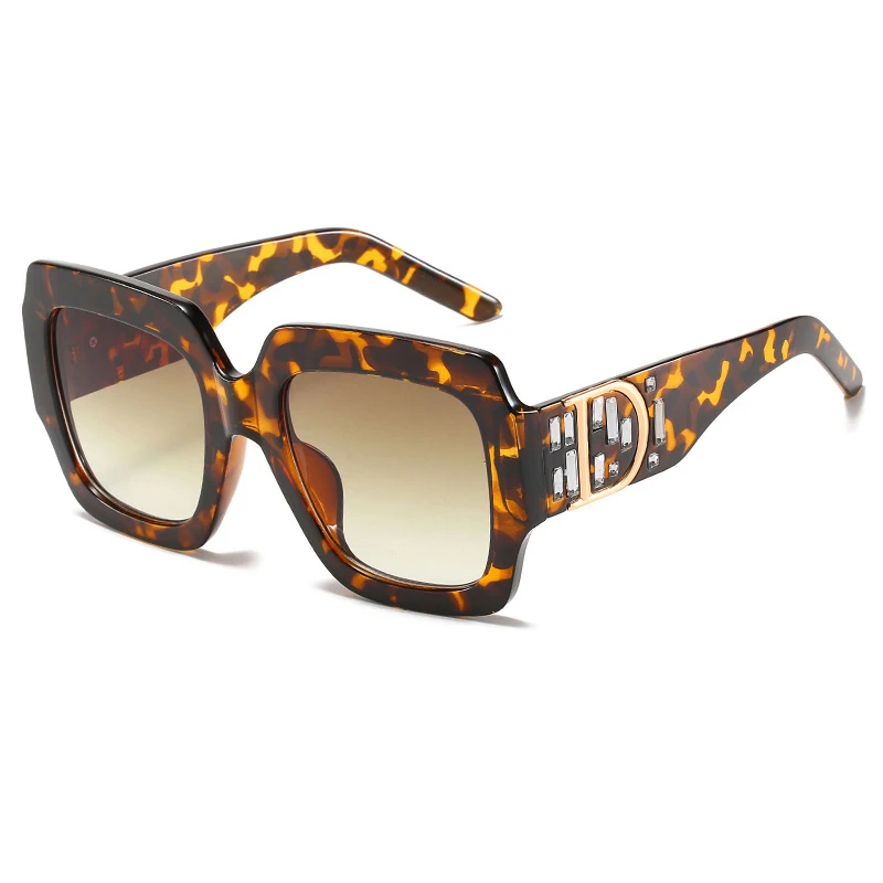 Respzed-Lunettes de soleil carrées pour hommes et femmes, lunettes de soleil dégradées, lunettes de soleil UV400, grand cadre, nuances noires, design de marque vintage, nouveau