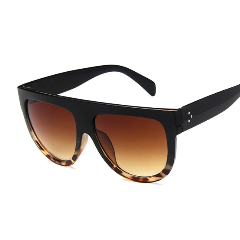 Monture surdimensionnée nuances noires lunettes De soleil carrées femme ovale marque concepteur Vintage mode lunettes De soleil femme Oculos De Sol