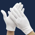 Gants en coton blanc 3 paires, pièces monnaie pour femmes hommes, mains sèches, service d&rsquo;archive, nettoyage bijoux, Inspection d&rsquo;argent 20