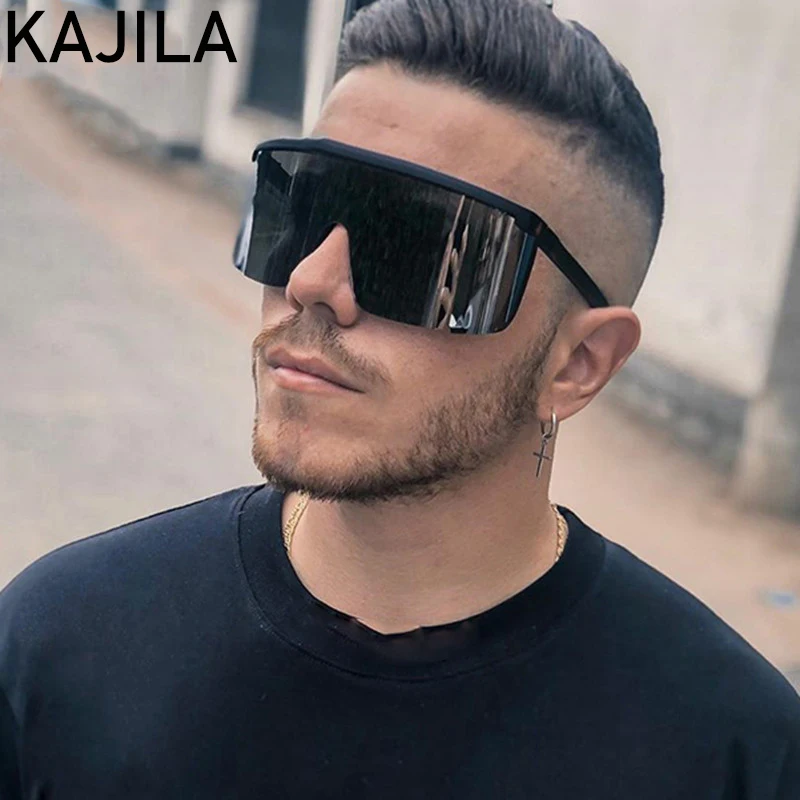 Lunettes de soleil de sport carrées surdimensionnées pour hommes, grande monture, marque de mode de styliste, Vintage, rectangulaires, nuances Oculos, 2025