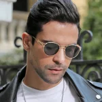 Lunettes de soleil rétro rondes, à Double faisceau, Vintage, Punk, marque de luxe, Uv400, petite monture, mode printemps, 2021