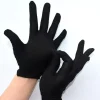 gants de protection du travail en coton, gants de travail confortables, gants de protection des mains, gants noirs pour livres à la maison, 12 paires