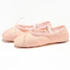 chaussures de ballet plates en toile pour filles, pantoufles de danse pour adultes, femmes et enfants, semelle fendue classique, cuir souple