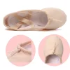 chaussures de ballet en toile pour filles, pantoufles de danse plates pour adultes, femmes et enfants, chaussures de danse classiques à semelle fendue en cuir souple
