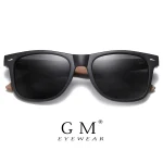 GM – lunettes de soleil rétro en bois de noyer, respectueuses de l&rsquo;environnement, polarisées UV400, en bambou, pour hommes, tendance, lentille Anti bleue, 7061h