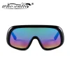 lunettes de soleil bouclier surdimensionnées hommes marque design 2025 lunettes de sport en plein air une pièce lentille miroir lunettes de soleil futuristes femmes s154