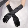 gants en satin monochromes pour femmes, mitaines complètes, gants fins, performance sur scène, cosplay d'halloween, robe élégante, noël