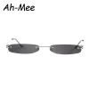 Petites lunettes de soleil femmes hommes marque concepteur sans monture lunettes étroites luxe tendance alliage lunettes de soleil Streetwear UV400