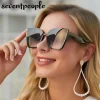 respzed lunettes de soleil œil de chat pour femmes, lunettes de soleil carrées rétro, lunettes chimcateye, grande monture, marque de luxe, mode pour dames, 2025