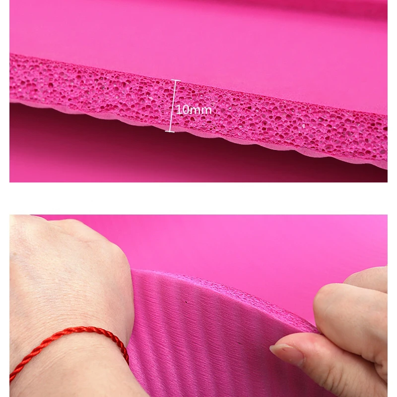 tapis de yoga extra épais pour débutants, matelas d'exercice, pilates nbr, tapis de yoga pour salle de sport, studio de yoga, fitness à domicile, épaisseur 10 mm