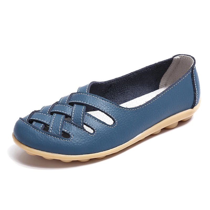 chaussures plates pour femmes confortables en cuir véritable chaussures plates femme slipony mocassins chaussures de ballet femme mocassins grande taille 35 44