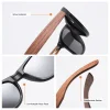 gm – lunettes de soleil rétro en bois de noyer, respectueuses de l'environnement, polarisées uv400, en bambou, pour hommes, tendance, lentille anti bleue, 7061h