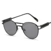 lunettes de soleil rétro rondes, à double faisceau, vintage, punk, marque de luxe, uv400, petite monture, mode printemps, 2021