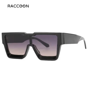 Lunettes de soleil carrées surdimensionnées pour hommes et femmes, Vintage, miroir noir, grandes nuances rétro, Oculos Gafas Uv400