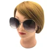 lunettes de soleil de luxe pour femmes, design de marque, métal délicat, grand cadre, verres transparents, pour l'extérieur, offre spéciale, 2024