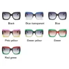 respzed lunettes de soleil carrées pour femmes, verres transparents, trois couleurs, grand cadre, fête