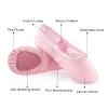 chaussures de ballet en toile pour filles, pantoufles de danse pour enfants, semelle fendue, chaussures de danse de gymnastique, de yoga, ballerine, plates
