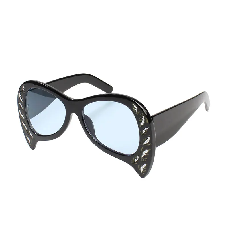 Lunettes de soleil pour hommes et femmes, de marque, ombres scintillantes, tortue Oculos colorées, mode miroir bleu rose