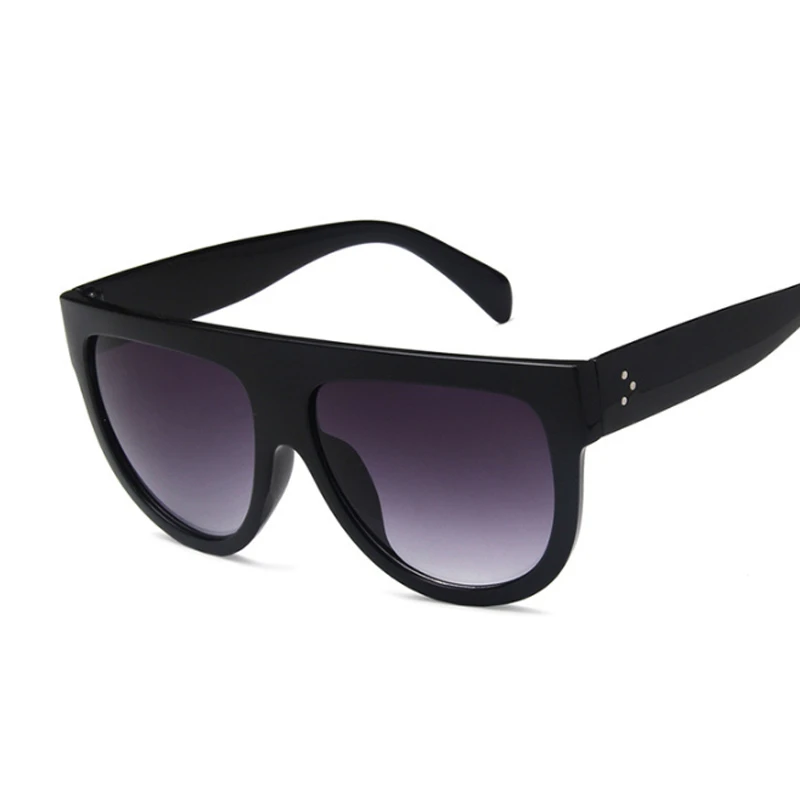 Monture surdimensionnée nuances noires lunettes De soleil carrées femme ovale marque concepteur Vintage mode lunettes De soleil femme Oculos De Sol