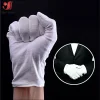 gants de protection en coton blanc, 6/12 paires, pour le travail, l'inspection des bijoux, gants de sécurité jetables, légers, unisexes, doux