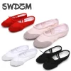 chaussures de ballet en toile pour filles, pantoufles de danse plates pour adultes, femmes et enfants, chaussures de danse classiques à semelle fendue en cuir souple