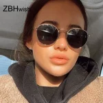 Lunettes de soleil rondes classiques Femme marque de mode Designer miroir en métal lunettes de soleil rétro petit cadre ovale Lunette Soleil Femme