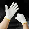 12 paires de gants résistants à l'usure en fil de coton blanc pour la réparation domestique mitaines de travail hygiéniques et durables