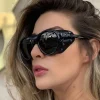 lunettes de soleil polarisées pour femmes hommes rondes steampunk lunettes en cuir vintage lunettes de luxe marque concepteur oculos uv400 gafas