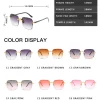 lunettes de soleil carrées sans monture pour hommes et femmes, lunettes de soleil rouges, créateur de marque de luxe, été, mode, uv400, nuances oculos