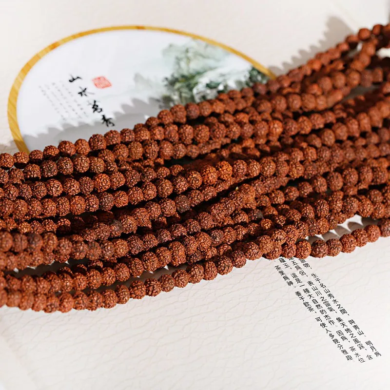 Bracelet tibétain bouddhiste classique Bodhi Rudraksha Bodhi, perles de méditation Mala, bijoux en perles de bois, chaîne de prière exécutive, Juifs comme bracelet tibétain, 108 pièces – Image 2