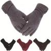 Mitaines de poignet à écran tactile pour femmes, gants chauds, coupe-vent, conduite et ski, automne et hiver