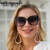 respzed lunettes de soleil œil de chat pour femmes, lunettes de soleil carrées rétro, lunettes chimcateye, grande monture, marque de luxe, mode pour dames, 2025