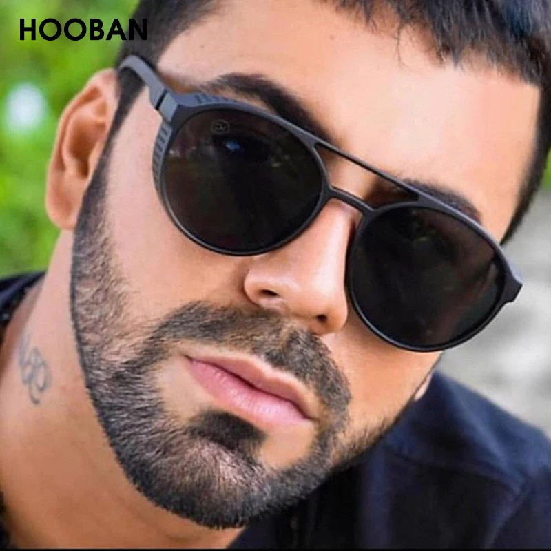 Lunettes de soleil Steampunk classiques pour hommes, rondes à la mode, Vintage, marque de styliste, nuances d'extérieur UV400