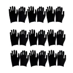 Gants de protection du travail en coton, gants de travail confortables, gants de protection des mains, gants noirs pour livres à la maison, 12 paires