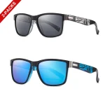 2 paires de lunettes de soleil classiques pour hommes et femmes, sports de plein air, cyclisme, pêche, randonnée, golf, lunettes carrées de voyage avec protection UV