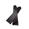 gants longs en cuir véritable de 45cm, en peau de mouton véritable, doublure en soie fine, gants longs coudés, mode hiver pour femmes