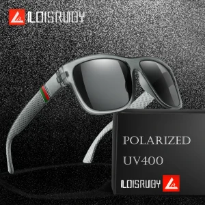 Lunettes de soleil polarisées carrées pour hommes, marque classique, pour la pêche, la conduite en plein air, le cyclisme, la course, Vintage, grand cadre, UV400