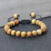 Bracelet de perles en bois de santal naturel, ethnique tibétain, bouddha, méditation, élastique et réglable, prière, bijoux cadeau pour hommes et femmes