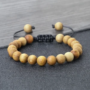 Bracelet de perles en bois de santal naturel, ethnique tibétain, bouddha, méditation, élastique et réglable, prière, bijoux cadeau pour hommes et femmes