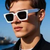 nouveau rétro classique carré lunettes de soleil pour hommes femmes mode marque de luxe vintage cadre lunettes de soleil moderne femme mâle nuances uv400