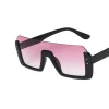 lunettes de soleil multicolores pour hommes et femmes, nouveau style, grande monture carrée, visage rond, rétro, intégrées