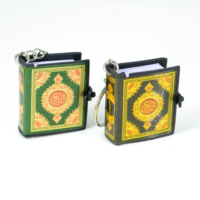Mini Projecan Coran en Langue Arabe, Islam Musulman ALLAH, Vrai Papier Peut Lire, Pendentif Clé EquiFashion Bijoux Religieux, Nouveau – Image 6
