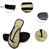 tongs plates pour femmes, sandales confortables, en rotin et bambou, tendance 2022