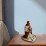 Support de chapelet en résine à breloques intemporelles, avec Figurine de Mary, pour décoration de maison catholique dévotion, plat de prière pour dame, bijoux pour chambre à coucher