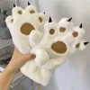 gants d'hiver en peluche pour femmes, patte de paume d'ours, animaux, patte de chat moelleuse, doigt complet, garde au chaud, jolis mitaines en fourrure douce