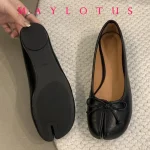 Nouvelles femmes chaussures plates chaussures de Ballet souples sans lacet mocassins souples Tabi Ninja chaussures décontractées Mujer dames chaussures noeud papillon Mujer